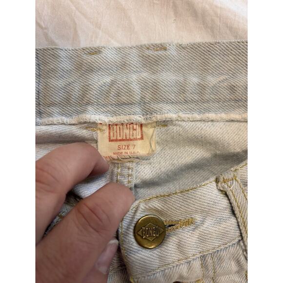VTG Bongo Mom Jeans Sz 7 Button Fly Hi Rise USA 80’s 90s Light Wash Rock Grunge - Picture 5 of 7